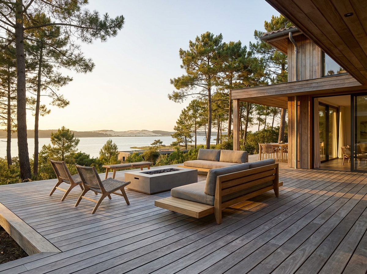 Terrasse Accoya avec vue sur le lac d'Hossegor